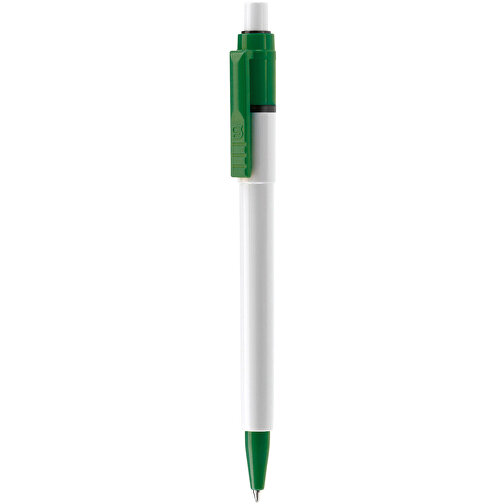 Kugelschreiber Baron Colour Hardcolour , weiss / grün, ABS, 13,30cm (Länge), Bild 1