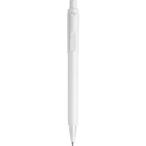 Kugelschreiber Baron Hardcolour , weiß, ABS, 13,30cm (Länge), Bild 1