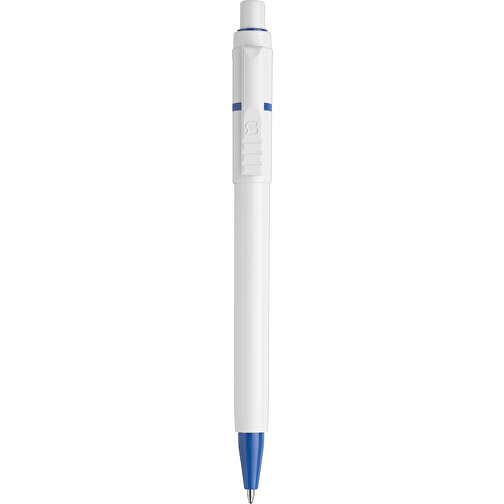 Kugelschreiber Baron Hardcolour , weiss / hellblau, ABS, 13,30cm (Länge), Bild 1