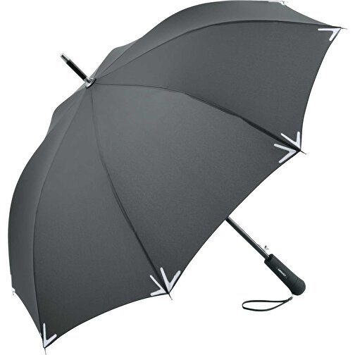 AC-Stockschirm Safebrella® LED , Fare, grau, 100% Polyester-Pongee, , Bild 1