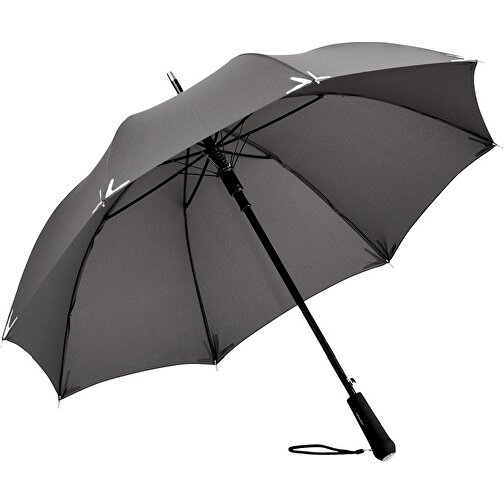 AC-Stockschirm Safebrella® LED , Fare, grau, Polyester- Pongee, , Bild 2