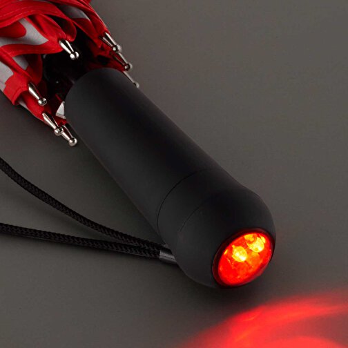 AC-Stockschirm Safebrella® LED , Fare, rot, 100% Polyester-Pongee, , Bild 2