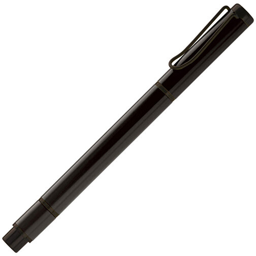 Kugelschreiber Mit Textmarker 2in1 , schwarz, Metall, 13,80cm (Länge), Bild 2