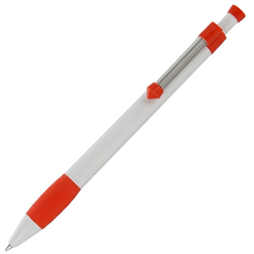 Kugelschreiber Spring Grippy , Ritter-Pen, orange/weiß, ABS-Kunststoff, 14,10cm (Länge), Bild 2
