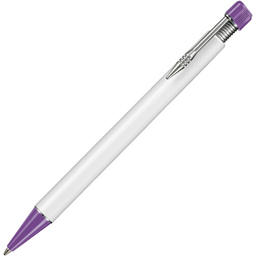 Kugelschreiber EMPIRE , Ritter-Pen, violett/weiß, ABS-Kunststoff, 14,50cm (Länge), Bild 2