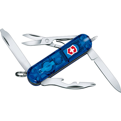 MIDNITEMANAGER - Victorinox Schweizer Messer , Victorinox, transparent blau, hochlegierter, rostfreier Stahl, 5,80cm x 1,40cm x 1,95cm (Länge x Höhe x Breite), Bild 2