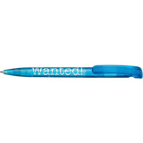Kugelschreiber CLEAR FROZEN , Ritter-Pen, karibikblau, ABS-Kunststoff, 14,80cm (Länge), Bild 3