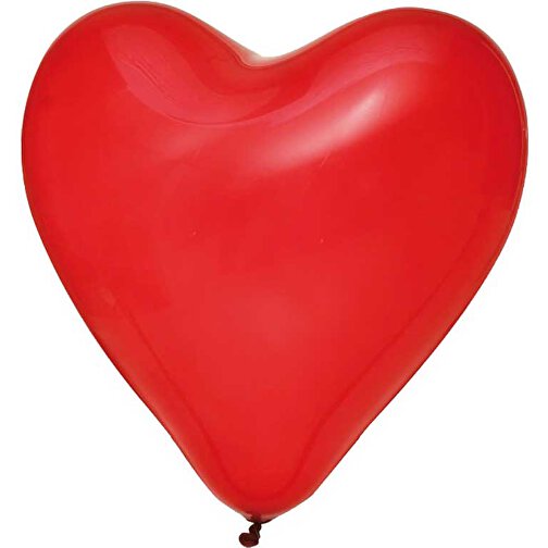 Luftballon Herzform 80cm Umfang , rot, Naturlatex, 28,00cm x 28,00cm (Länge x Breite), Bild 1