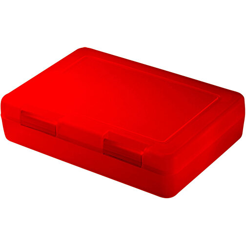 Vorratsdose 'Snack-Box' , trend-rot PP, Kunststoff, 18,00cm x 4,20cm x 12,50cm (Länge x Höhe x Breite), Bild 1