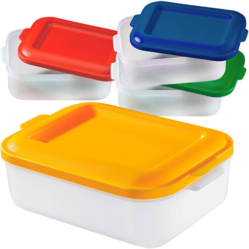 Vorratsdose 'Brot-Box' , standard-gelb, Kunststoff, 23,30cm x 7,70cm x 16,20cm (Länge x Höhe x Breite), Bild 2