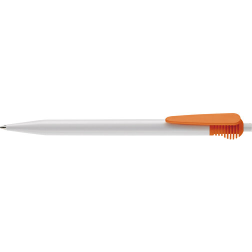Kugelschreiber Cosmo Hardcolour , weiss / orange, ABS, 14,70cm (Länge), Bild 1