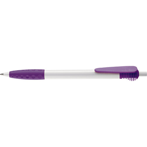 Kugelschreiber Cosmo Grip HC , weiß / purple, ABS, 14,70cm (Länge), Bild 3