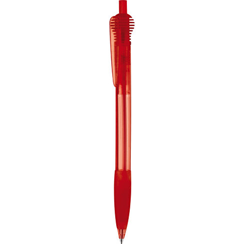Kugelschreiber Cosmo Grip Transparent , transparent rot, ABS, 14,70cm (Länge), Bild 1
