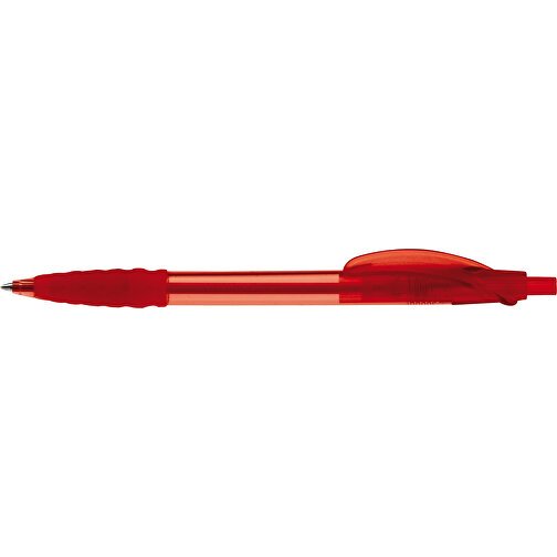 Kugelschreiber Cosmo Transparent , transparent rot, ABS, 14,50cm (Länge), Bild 3