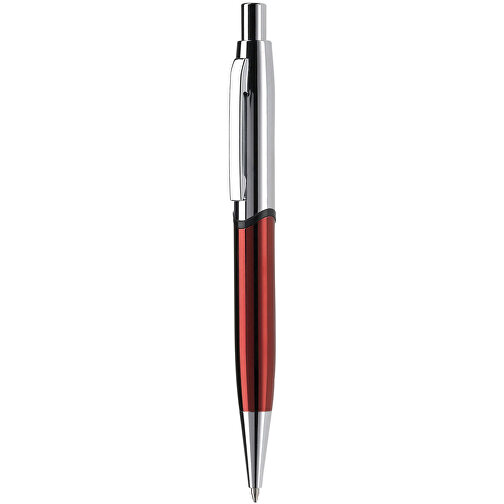 Kugelschreiber Nautilus , rot / silber, Metall, 13,80cm (Länge), Bild 1