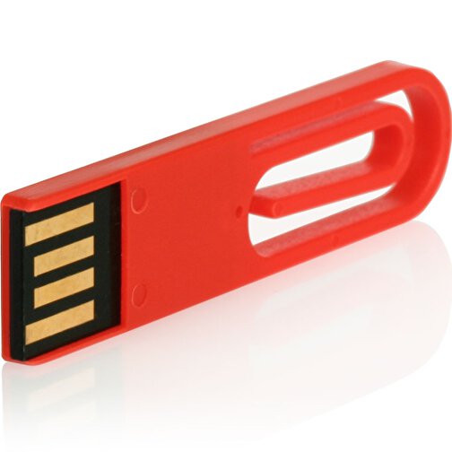 USB-Stick CLIP IT! 8GB , Promo Effects MB , rot MB , 8 GB , Kunststoff MB , 3 - 10 MB/s MB , 5,30cm x 1,28cm (Länge x Breite), Bild 2