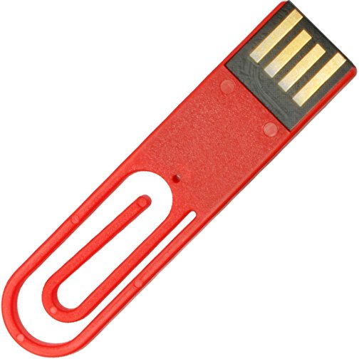 USB-Stick CLIP IT! 16GB , Promo Effects MB , rot MB , 16 GB , Kunststoff MB , 3 - 10 MB/s MB , 5,30cm x 1,28cm (Länge x Breite), Bild 1
