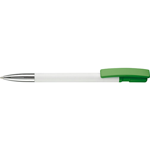 Kugelschreiber Nash Hardcolour Mit Metallspitze , weiß / grün, ABS & Metall, 14,50cm (Länge), Bild 3