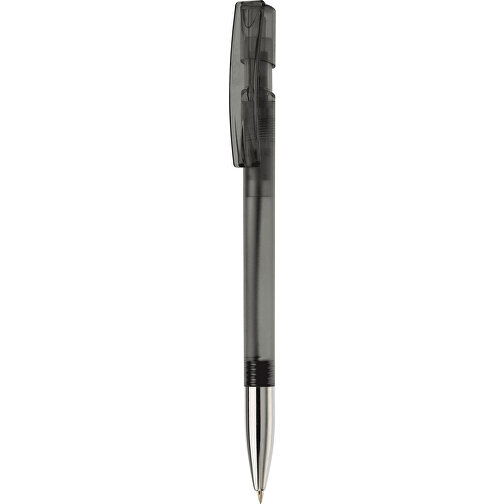 Kugelschreiber Nash Transparent Mit Metallspitze , transparent schwarz, ABS & Metall, 14,50cm (Länge), Bild 1