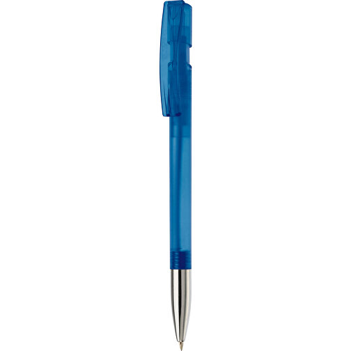 Kugelschreiber Nash Transparent Mit Metallspitze , transparent blau, ABS & Metall, 14,50cm (Länge), Bild 1