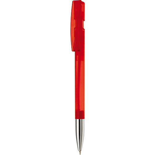 Kugelschreiber Nash Transparent Mit Metallspitze , transparent rot, ABS & Metall, 14,50cm (Länge), Bild 1