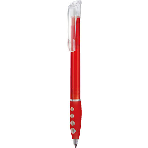 Kugelschreiber BUBBLE TRANSPARENT , Ritter-Pen, feuer-rot, ABS-Kunststoff, 14,40cm (Länge), Bild 1