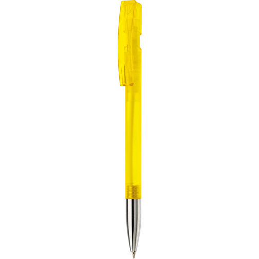 Kugelschreiber Nash Transparent Mit Metallspitze , transparent gelb, ABS & Metall, 14,50cm (Länge), Bild 1