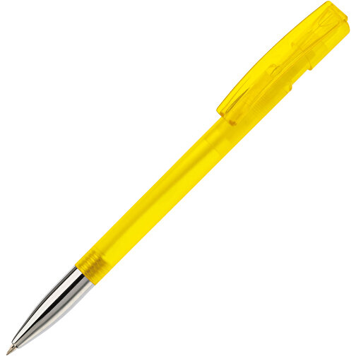 Kugelschreiber Nash Transparent Mit Metallspitze , transparent gelb, ABS & Metall, 14,50cm (Länge), Bild 2