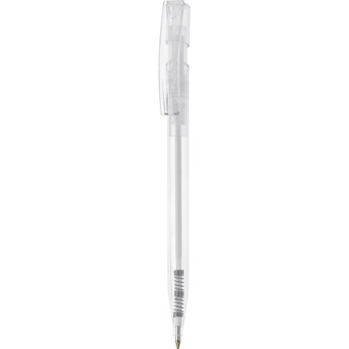 Kugelschreiber Nash Transparent , transparent weiss, ABS, 14,50cm (Länge), Bild 1