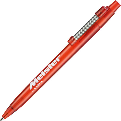 Kugelschreiber STRONG TRANSPARENT , Ritter-Pen, feuer-rot, ABS, Metall, 14,60cm (Länge), Bild 2