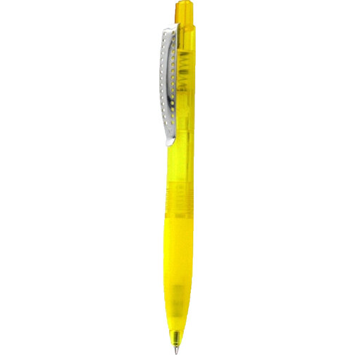Kugelschreiber CLUB TRANSPARENT , Ritter-Pen, ananas-gelb, ABS-Kunststoff, 14,20cm (Länge), Bild 1