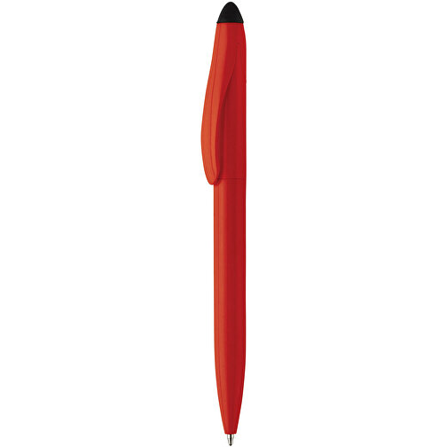 Stylus Kugelschreiber Touchy , rot / schwarz, ABS, 14,50cm (Länge), Bild 1
