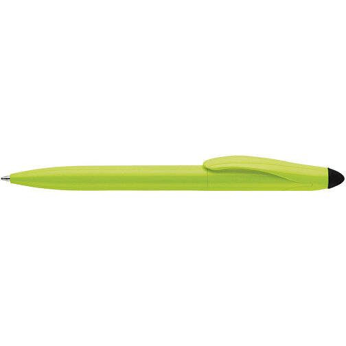 Stylus Kugelschreiber Touchy , hellgrün / schwarz, ABS, 14,50cm (Länge), Bild 3