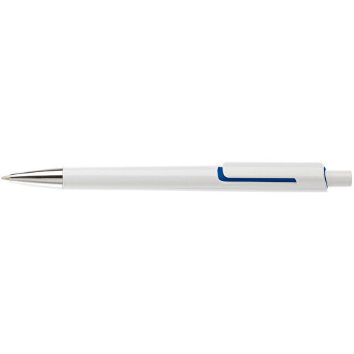 Kugelschreiber Illusion , weiß / dunkelblau, ABS, 13,90cm (Länge), Bild 3