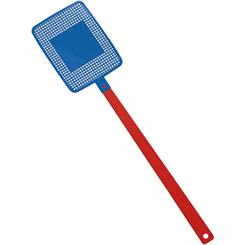 Fliegenklatsche 'Rechteck' , rot, blau, PPC+PS, 43,50cm x 0,50cm x 10,00cm (Länge x Höhe x Breite), Bild 1