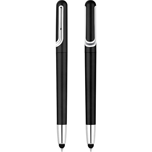 Touchscreen-Drehkugelschreiber 'Portia' , schwarz, ABS, 13,90cm (Länge), Bild 1