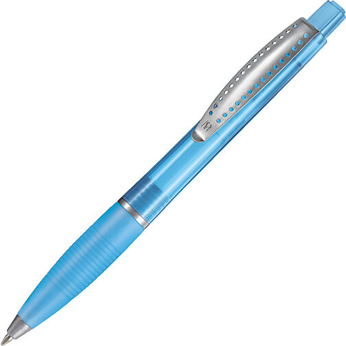 Kugelschreiber Club Transparent SI , Ritter-Pen, karibikblau, ABS-Kunststoff, 14,20cm (Länge), Bild 2