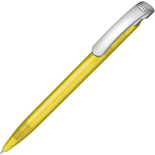 Kugelschreiber Clear Frozen SI , Ritter-Pen, ananas-gelb-frost/silber, ABS-Kunststoff, 14,80cm (Länge), Bild 2