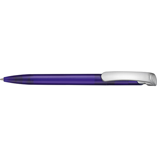 Kugelschreiber Clear Frozen SI , Ritter-Pen, ocean-blau-frost/silber, ABS-Kunststoff, 14,80cm (Länge), Bild 3