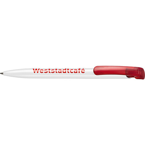 Kugelschreiber Clear ST , Ritter-Pen, kirsch-rot, ABS-Kunststoff, 14,80cm (Länge), Bild 3