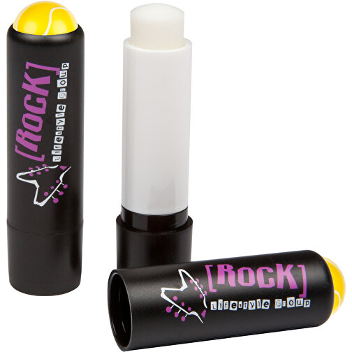 Lippenpflegestift 'Lipcare 3D Tennis' , schwarz, Kunststoff, 7,90cm (Höhe), Bild 1