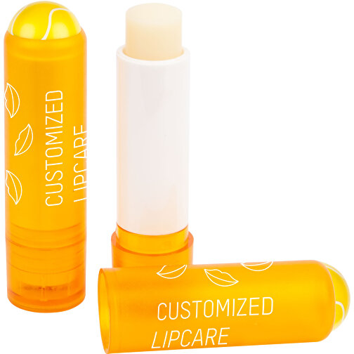 Lippenpflegestift 'Lipcare 3D Tennis' , gelb-orange, Kunststoff, 7,90cm (Höhe), Bild 1