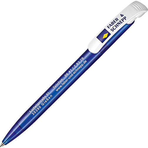 Kugelschreiber Clear Transparent S , Ritter-Pen, royal-blau, ABS-Kunststoff, 14,80cm (Länge), Bild 2