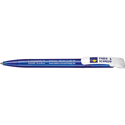 Kugelschreiber Clear Transparent S , Ritter-Pen, royal-blau, ABS-Kunststoff, 14,80cm (Länge), Bild 3
