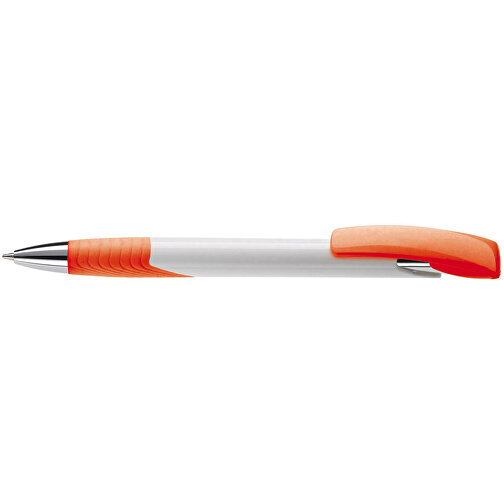 Kugelschreiber Zorro Hardcolour , weiss / orange, ABS & Metall, 14,50cm (Länge), Bild 3