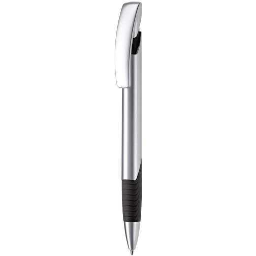 Kugelschreiber Zorro Silver , silber / schwarz, ABS & Metall, 14,50cm (Länge), Bild 1