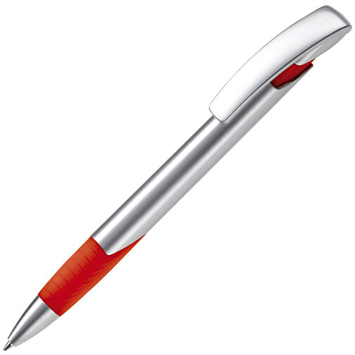 Kugelschreiber Zorro Silver , silber / rot, ABS & Metall, 14,50cm (Länge), Bild 2