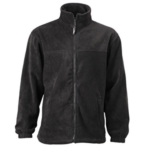 Full-Zip Fleece , James Nicholson, schwarz, 100% Polyester, 4XL, , Bild 1