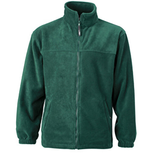 Full-Zip Fleece , James Nicholson, dark-grün, 100% Polyester, M, , Bild 1