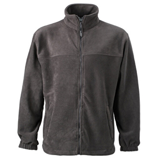 Full-Zip Fleece , James Nicholson, dark-grau, 100% Polyester, 4XL, , Bild 1